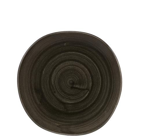 Talerz płytki o nieregularnym kształcie ø 210 mm | CHURCHILL, Stonecast Patina Iron Black