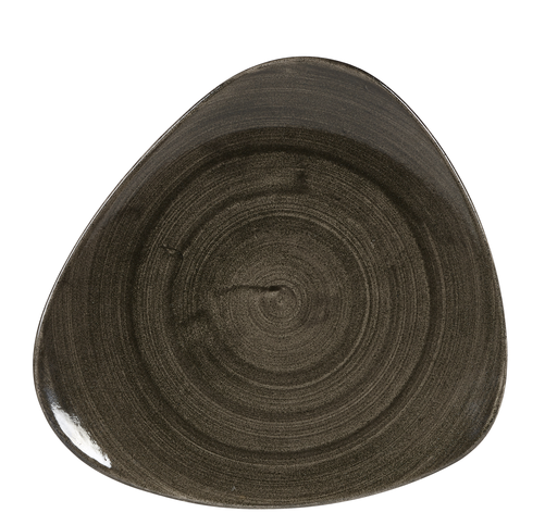 Talerz płytki trójkątny ø 311 mm | CHURCHILL, Stonecast Patina Iron Black