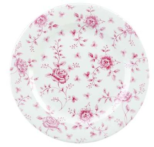 Talerz płytki okrągły ø 276 mm | CHURCHILL, Vintage Prints Cranberry Rose Chintz