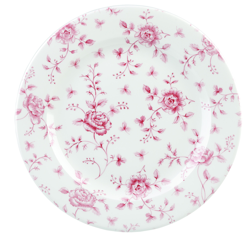 Talerz płytki okrągły ø 305 mm | CHURCHILL, Vintage Prints Cranberry Rose Chintz