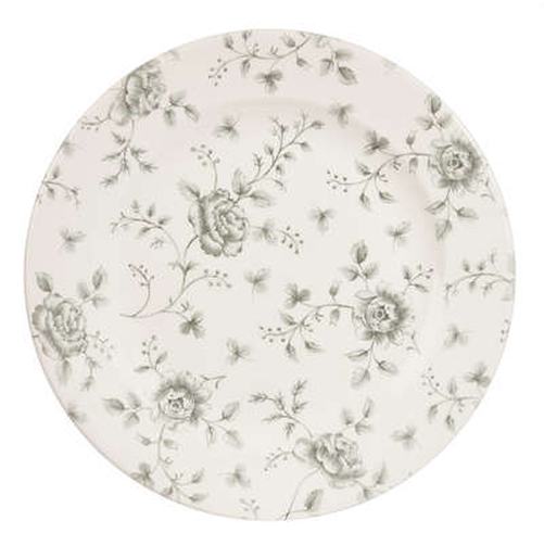Talerz płytki okrągły ø 276 mm | CHURCHILL, Vintage Prints Grey Rose Chintz