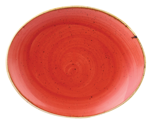 Talerz płytki owalny ø 192 mm | CHURCHILL, Stonecast Berry Red