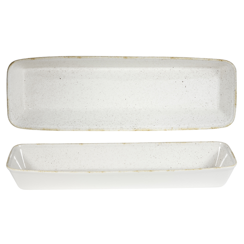Naczynie do zapiekania 380x250x62 mm, 3,5 l | CHURCHILL, Stonecast Hints Barley White