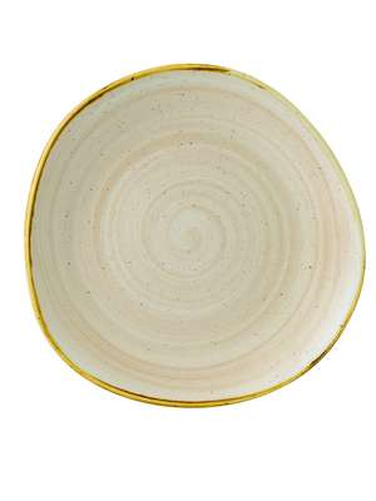 Talerz płytki o nieregularnym kształcie ø 264 mm | CHURCHILL, Stonecast Nutmeg Cream