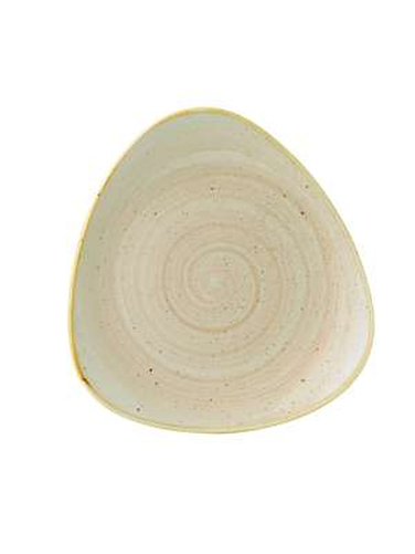 Talerz płytki trójkątny ø 192 mm | CHURCHILL, Stonecast Nutmeg Cream