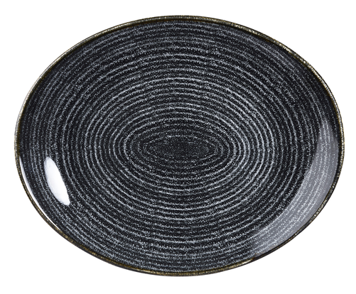 Półmisek owalny 317x255 mm | CHURCHILL, Studio Prints Homespun Charcoal Black