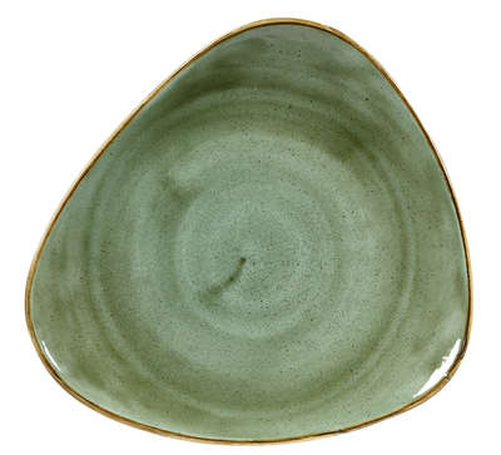 Talerz płytki trójkątny ø 265 mm | CHURCHILL, Stonecast Samphire Green