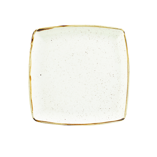 Talerz płytki kwadratowy 268 mm | CHURCHILL, Stonecast Barley White