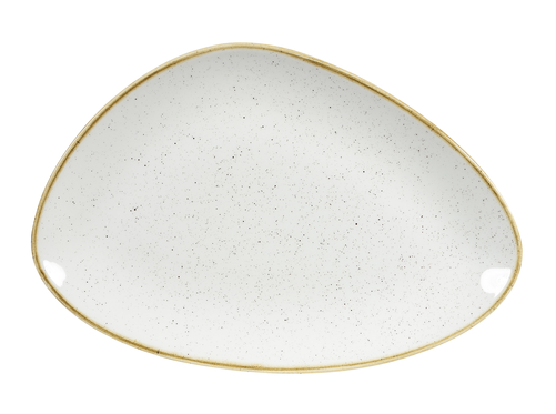 Duży półmisek o nieregularnym kształcie 304x205 mm | CHURCHILL, Stonecast Barley White