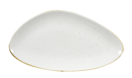 Duży półmisek o nieregularnym kształcie 355x188 mm | CHURCHILL, Stonecast Barley White