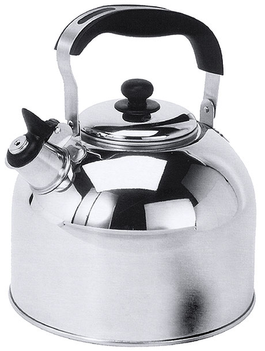 Czajnik z gwizdkiem ze stali nierdzewnej, o średnicy podstawy 225 mm, 4,5 l | CONTACTO, 432/450
