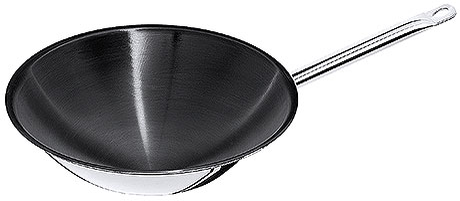 Wok ze stali nierdzewnej z powłoką non-stick, o średnicy 360 mm, 5 l | CONTACTO, 528/360
