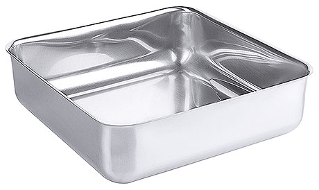 Pojemnik do mrożenia produktów ze stali nierdzewnej bez pokrywki, 2 l, 195x195x60 mm | CONTACTO, 1115/003