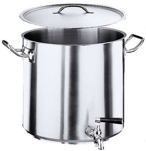 Garnek ze stali nierdzewnej z kranem z pokrywką, o średnicy 360 mm, 36 l | CONTACTO, 2112/360