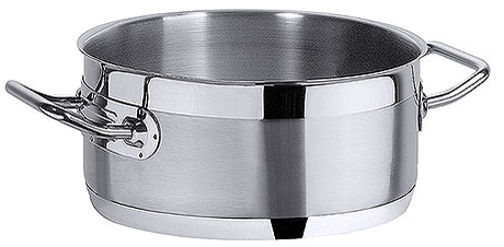 Garnek do duszenia ze stali nierdzewnej bez pokrywki, o średnicy 200 mm, 3,5 l | CONTACTO, Seria 2200