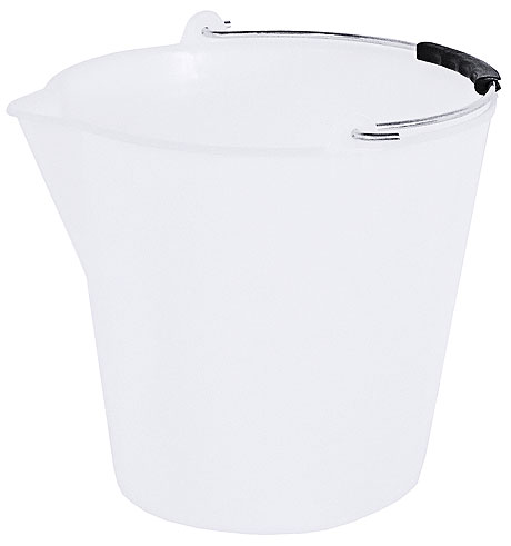 Wiadro z polietylenu z dzióbkiem, 15 l, o średnicy 300 mm | CONTACTO, 3073/015