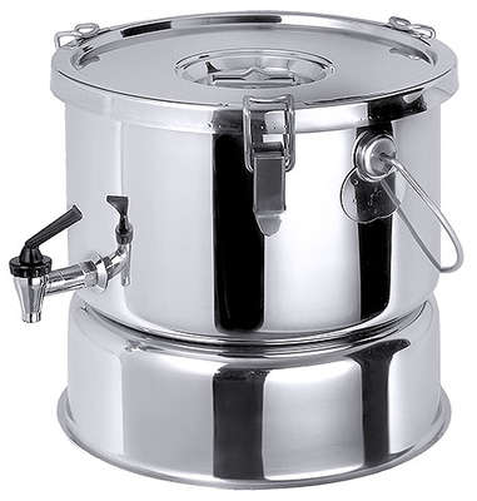 Termos ze stali nierdzewnej z kranem i pokrywką,10 l, o średnicy 320 mm | CONTACTO, 3083/010