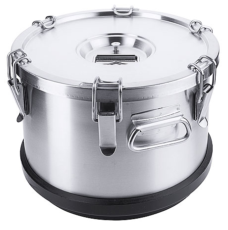 Termos ze stali nierdzewnej z gumową podstawą i pokrywką, 10 l, o średncy 320 mm | CONTACTO, 3086/010