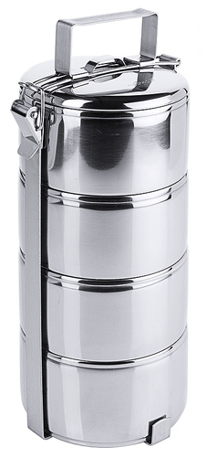 Menażka obiadowa ze stali nierdzewnej 4x0,6 l, o średnicy 115 mm | CONTACTO, 4012/124