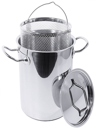 Garnek niski do szparagów ze stali nierdzewnej z pokrywką, o średnicy 160 mm, 4,5 l | CONTACTO, 6602/160