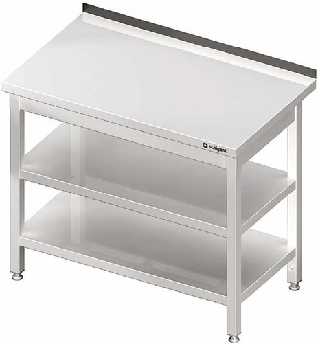 Stół przyścienny z dwoma półkami 1600x600x850 mm | STALGAST, 980066160