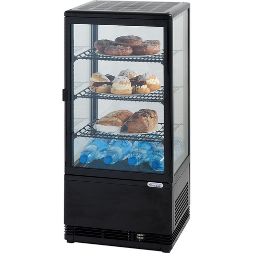 Witryna chłodnicza, ekspozycyjna, z oświetleniem, 428x386x960 mm, czarna | STALGAST, 852171