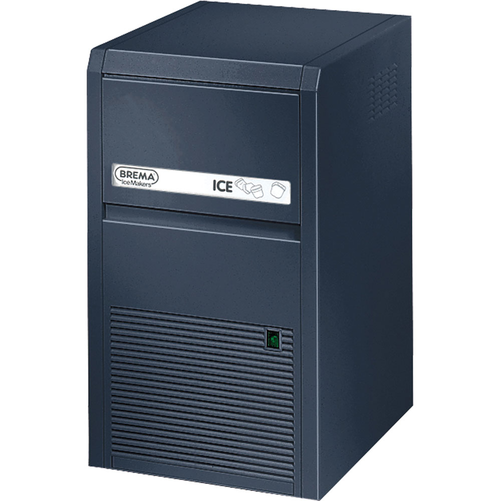 Kostkarka do lodu typu full cube 21 kg/24 h, pojemność zasobnika 4 kg, chłodzona wodą, 0,32 kW, 355x404x590 mm | BREMA ICE MAKERS, 872212