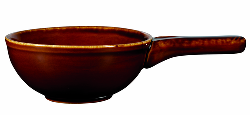 Miska okrągła z uchwytem ø 230 mm, 370 ml | CHURCHILL, Rustic Simmer Brown