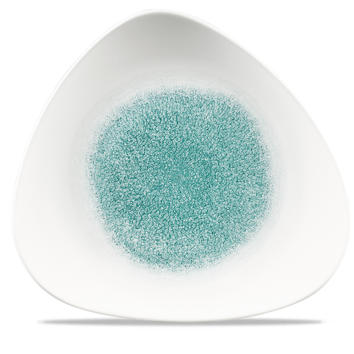 Talerz płytki trójkątny ø 265 mm | CHURCHILL, Studio Prints Raku Jade Green