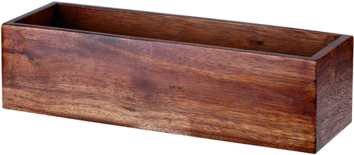 Pojemnik drewniany prostokątny, 380x120x100 mm | CHURCHILL, Wood Brown Acacia