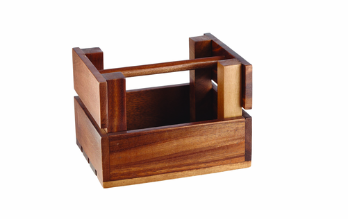 Stojak drewniany prostokątny, 200x200x100 mm | CHURCHILL, Wood Brown Acacia