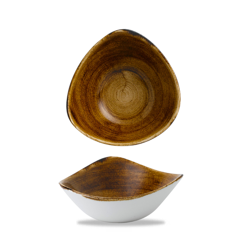 Talerz głęboki trójkątny ø 185 mm, 370 ml | CHURCHILL, Stonecast Patina Vintage Copper