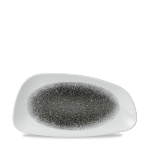 Talerz płytki o nieregularnym kształcie 300x155 mm | CHURCHILL, Studio Prints Raku Quartz Black