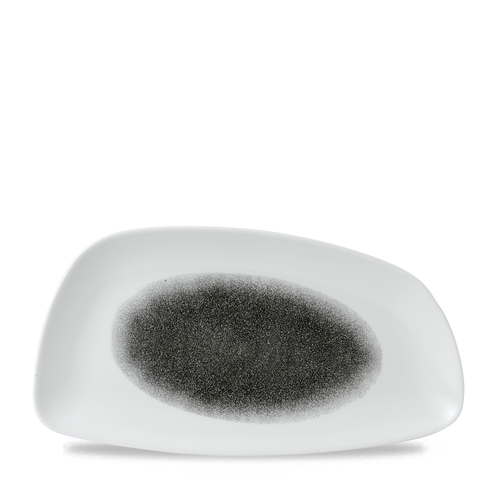 Talerz płytki o nieregularnym kształcie 350x185 mm | CHURCHILL, Studio Prints Raku Quartz Black