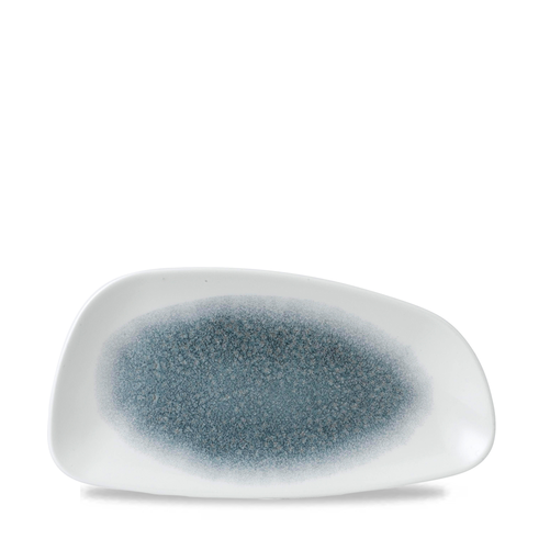 Talerz płytki o nieregularnym kształcie 300x155 mm | CHURCHILL, Stuido Prints Raku Topaz Blue