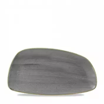 Talerz płytki o nieregularnym kształcie 350x185 mm | CHURCHILL, Stonecast Peppercorn Grey