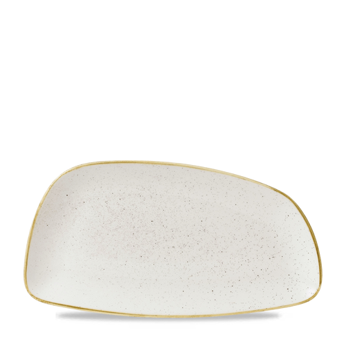 Talerz płytki o nieregularnym kształcie 350x185 mm | CHURCHILL, Stonecast Barley White