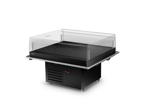 Wyspa chłodnicza samoobsługowa, przeszklona, 1410x1270x960 mm | RAPA, L-WB1