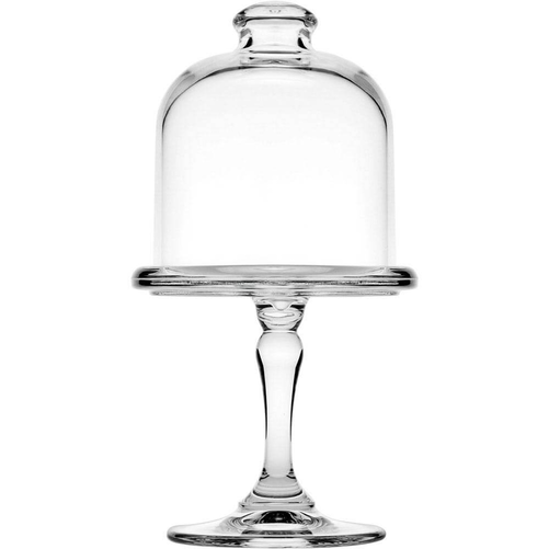 Mini patera z kloszem, szklana, wysokość 198 mm | PASABAHCE, 545016