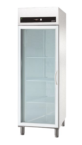 Szafa chłodnicza galwanizowana 1-drzwiowa, drzwi przeszklone, lewy zawias GN 2/1, 700 l, 693x826x2008 mm | ASBER, ECP-701-G GLASS HC L