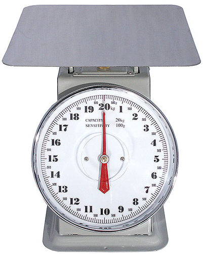 Waga gastronomiczna z szalką do 20 kg ze stali, 230x250x270 mm | CONTACTO, 241/020