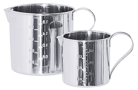 Dzbanek ze stali nierdzewnej z miarką dwustronną z wylewką, 1,3 l | CONTACTO, 520/130