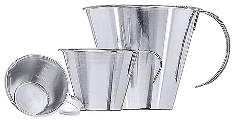 Dzbanek ze stali nierdzewnej z otwartym uchwytem, miarka 0,25 l | CONTACTO, 549/025