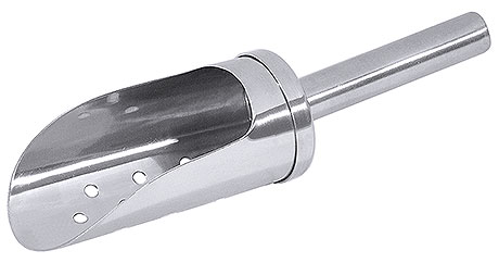 Perforowana szufelka do lodu ze stali nierdzewnej, 185 mm | CONTACTO, 1031/100