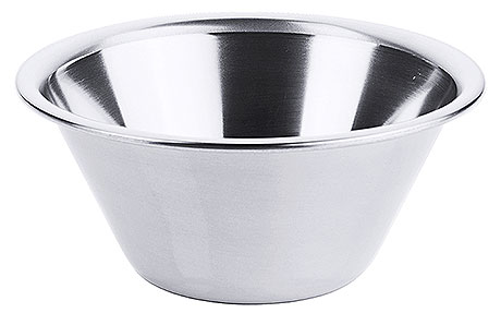 Miska z rantem o stożkowatym kształcie i zaokrąglonym dnie ze stali nierdzewnej, 1 l, o średnicy 160 mm | CONTACTO, 2050/180