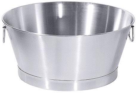 Wanna okrągła ze stali nierdzewnej z dwoma uchwytami, 56 l, o średnicy 600 mm | CONTACTO, 3001/600