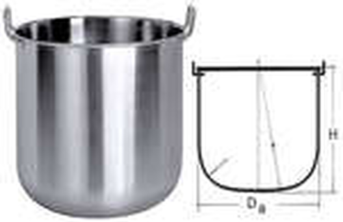 Dzieża do miksowania ze stali nierdzewnej, 10 l, o średnicy 265 mm | CONTACTO, 5621/010