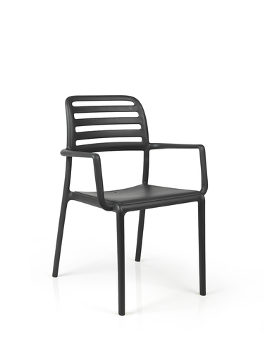 Krzesło z podłokietnikami 585x570x860 mm | NARDI, Costa Antracite