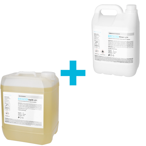 [Zestaw] płynów do mycia i nabłyszczania do zmywarek gastronomicznych 10 + 5 litrów | CLINTECH LIGHT