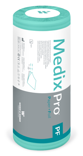 Rolka medyczna bibułowo-foliowa MedixPro o szerokości 50 cm, bez perforacji na rolce 40 m | WEBER&WEBER, MedixPro